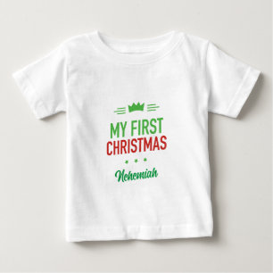 Minha Primeira Camiseta de Natal do Bebê