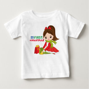 Minha primeira camiseta de Natal para bebê