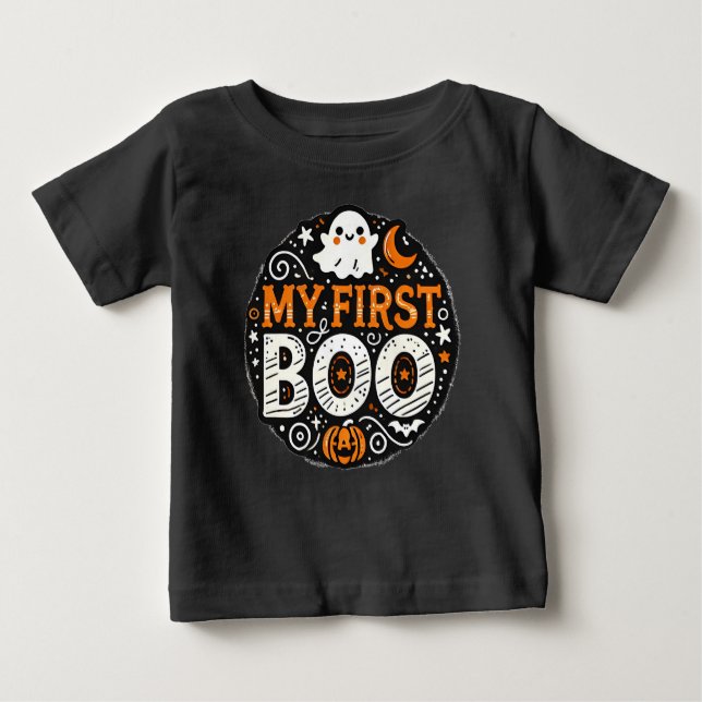 Minha Primeira Camiseta do Bebê do Halloween (Frente)