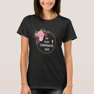 Minha Primeira Comunhão 2025 Camisa Meninas Cruz G