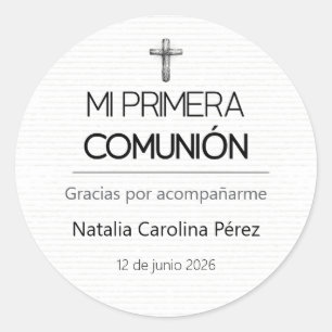 Minha Primeira Comunhão Adesivos Favoráveis em Esp