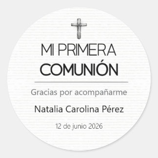 Minha Primeira Comunhão Adesivos Favoráveis em Esp