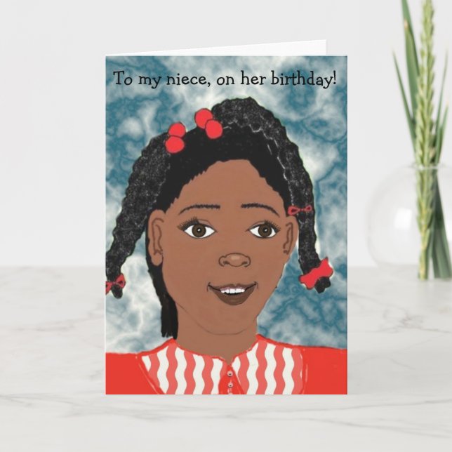 Minha sobrinha no seu cartão de aniversário (Frente)