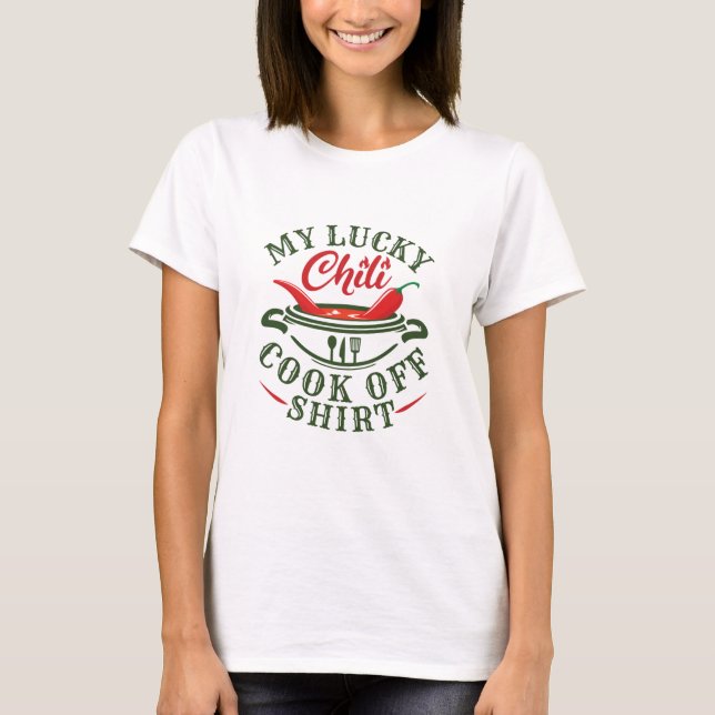 Minha Sortudo Chili Cozinha De Camisa (Frente)