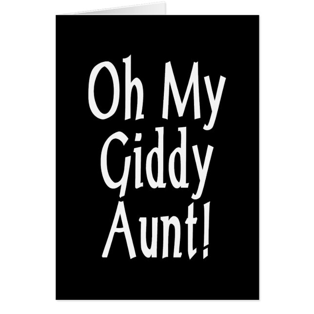 Minha Tia Giddy! Cartão (Frente)
