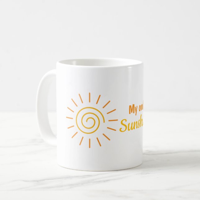 Minha única caneca e xícaras de sol (Frente Esquerda)