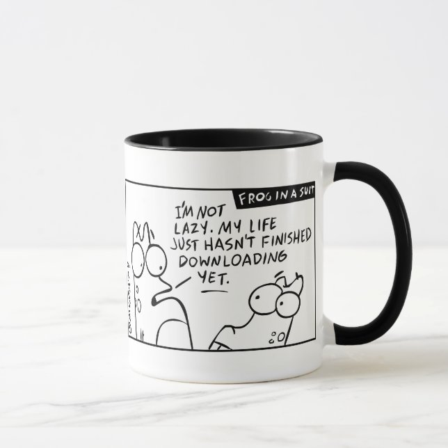 "Minha vida está transferindo" a caneca (Direita)