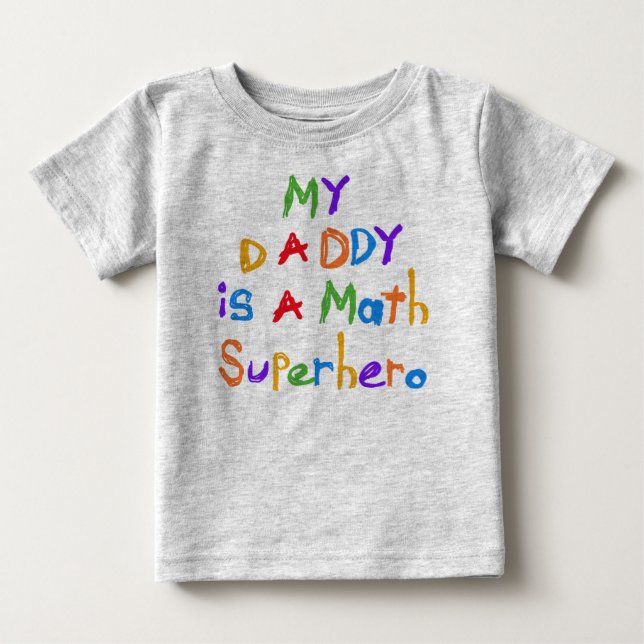 Minhas camisetas e presentes super heróis de matem (Frente)