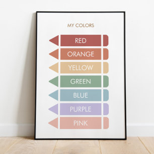 Minhas Cores Educacionais Poster da escola domés