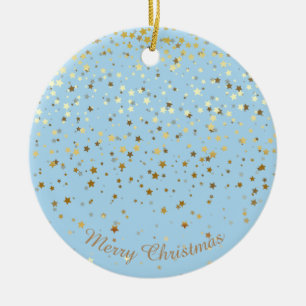Minhas Estrelas de Ouro Enfeites de natal-Azul