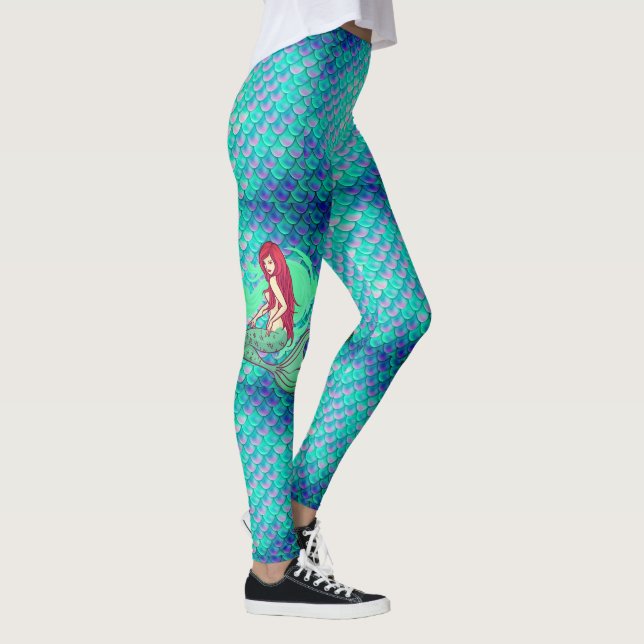 Minhas Leggings de Sereia com Escamudo (Direita)