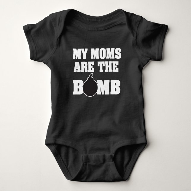 Minhas mães são a camisa do bebê da bomba (Frente)