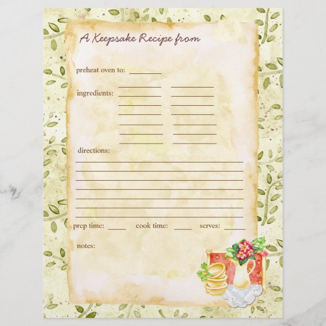 Minhas Páginas de Receita (Frente)