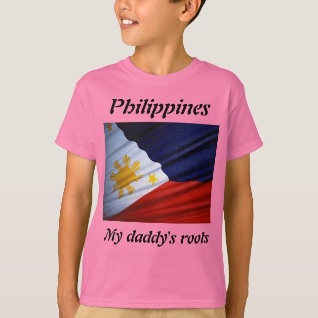 Minhas raízes de pai filipina camisetas para crian (Frente)