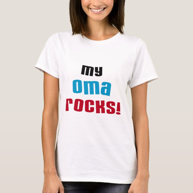 Minhas T-shirts e presentes de Oma Rocks (Frente)