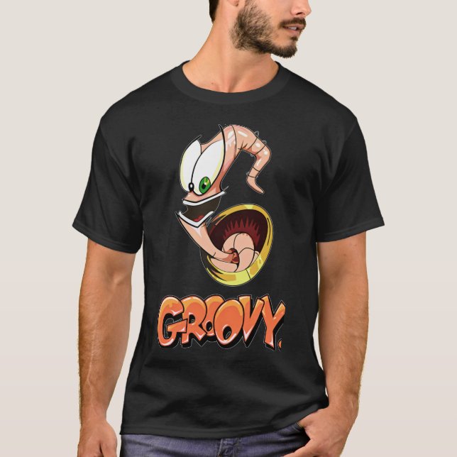 Minhoca Jim Groovy! Classe de Camisa T Clássica (Frente)