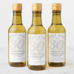 Mini Aniversário do 30 de Pérolas Elegante