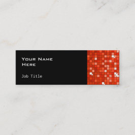 Mini Azulejos de Disco Vermelho cartão de visita fino p