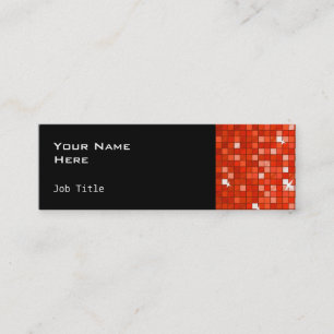 Mini Azulejos de Disco Vermelho cartão de visita fino p