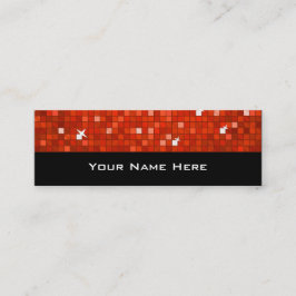 Mini Azulejos Disco preto branco cartão de visita verme