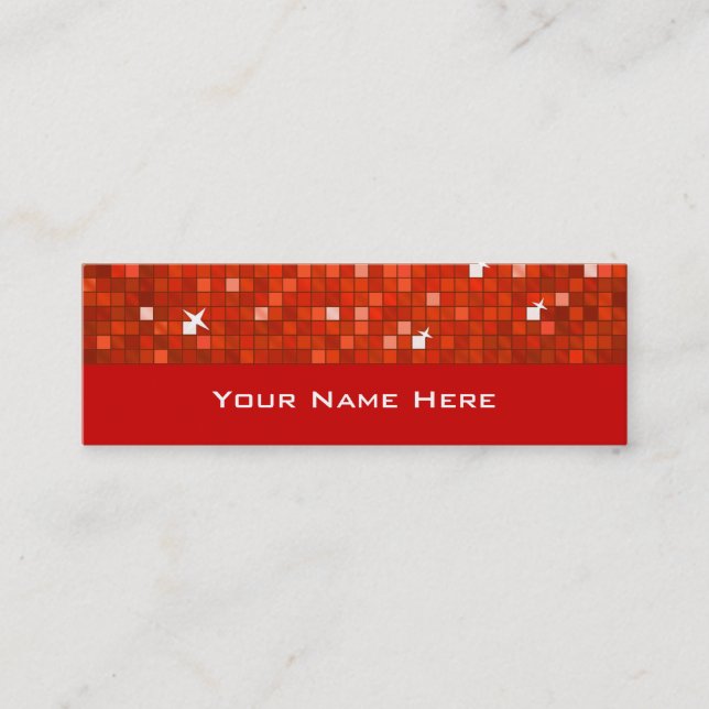 Mini Azulejos Disco Red cartão de visita (Frente)