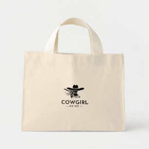 Mini Bolsa de Tote de Noiva e Cowgirl