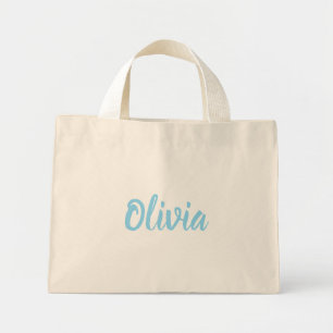 Mini Bolsa Tote com Nome em Letra Personalizada