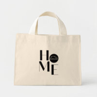 Bolsa Tote de Tipografia HOME com Design Moderno