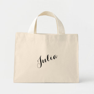 Mini bolsa tote nome personalizado