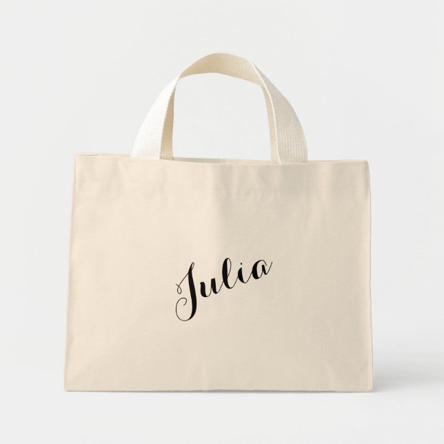 Mini bolsa tote nome personalizado (Frente)