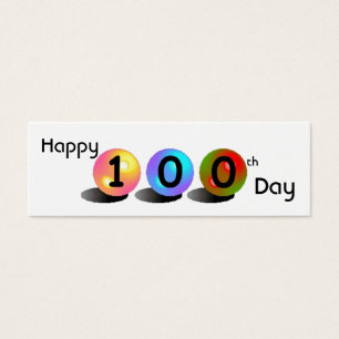 "Mini Bookmarker customizável do 100th dia feliz"