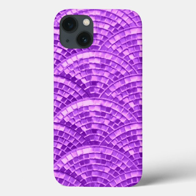 Mini caixa Design iPad do Mosaico Roxo (Verso)
