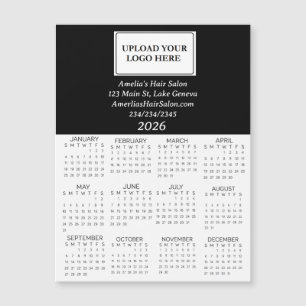 Mini Calendário 2026 com Logotipo Empresarial