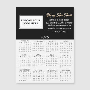 Mini Calendário de 2026 para Logotipo de Negócios