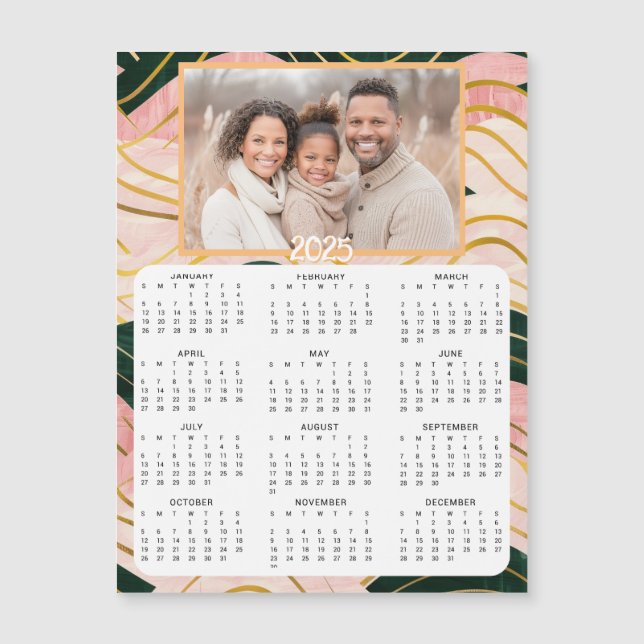Mini Calendário Personalizado | Foto da família ro (Frente)