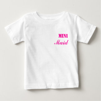 Mini Camisa De Bebê Maid Rosa/Branco