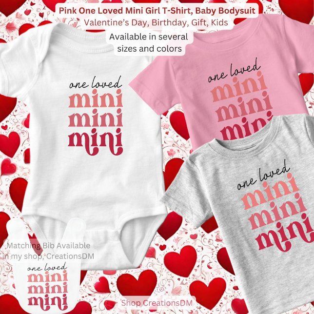 Mini Camiseta Rosa Um Amado, (Criador carregado)