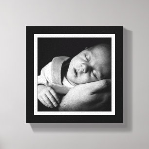 Mini canvas do bebê preto e branco corajoso