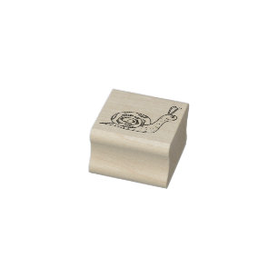 Mini carimbo de borracha caracol