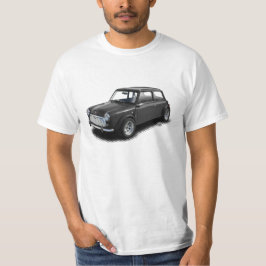 Mini carro do carvão vegetal clássico no t-shirt