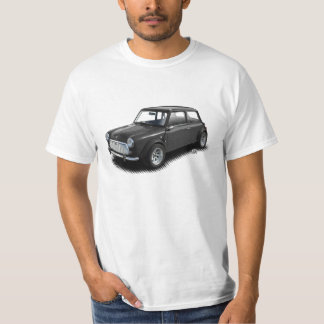 Mini carro do carvão vegetal clássico no t-shirt
