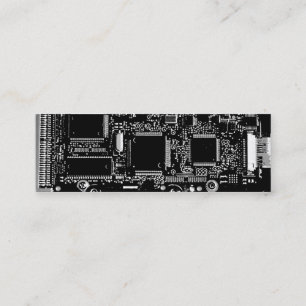 Mini Cartão de visita 2 preto e branco do circuito