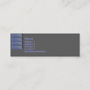 Mini Cartão de visita azul da safira