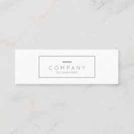 Mini cartão de visita branco contemporâneo chique