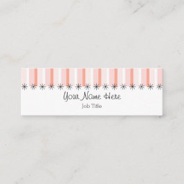Mini Cartão de visita com esbranquiça de Coral Stripe