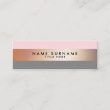 Cartão de visita cor-de-rosa moderno elegante de