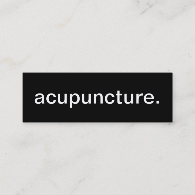 Mini cartão de visita da acupunctura (Frente)