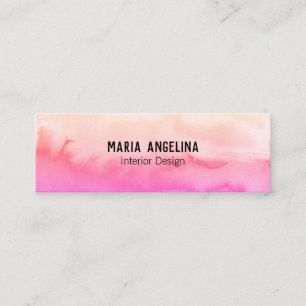 Mini cartão de visita da aguarela abstrata