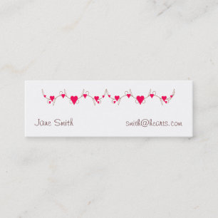 Mini Cartão de visita da beira do coração