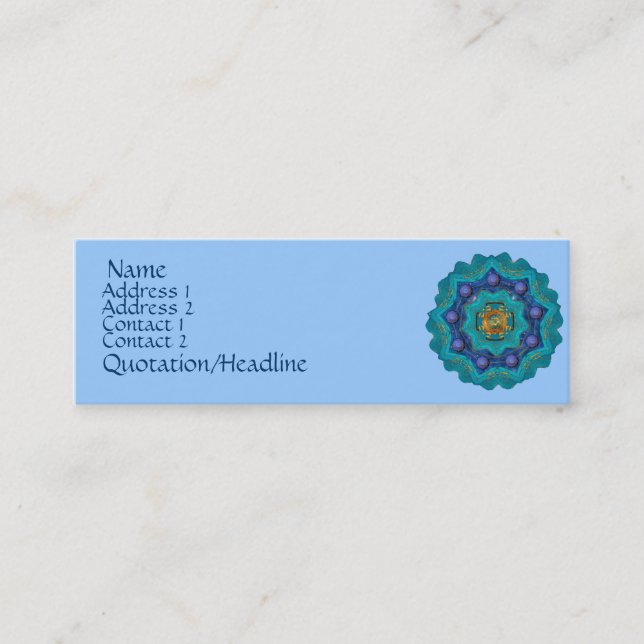 Mini Cartão de visita da estrela de Indira (Frente)